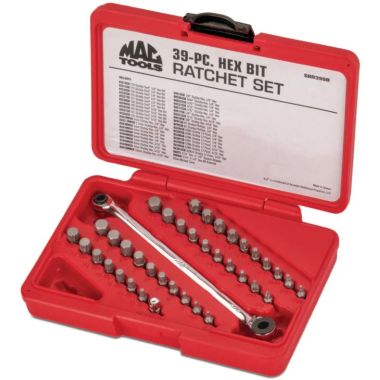 MAC TOOLS 39ピースヘックスビットラチェットセット SBR935B 正規輸入品] MAC TOOLS（マックツールズ）39-PC. ラチェット＆スタビー