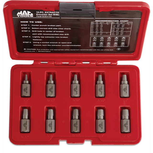 正規輸入品] MAC TOOLS（マックツールズ） 10Pc. エクストラクター 